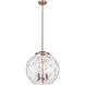 Ballston Athens Water Glass 3 Light 15.75 inch Antique Copper Statement Pendant Ceiling Light in Incandescent