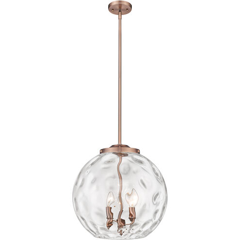 Ballston Athens Water Glass 3 Light 15.75 inch Antique Copper Statement Pendant Ceiling Light in Incandescent