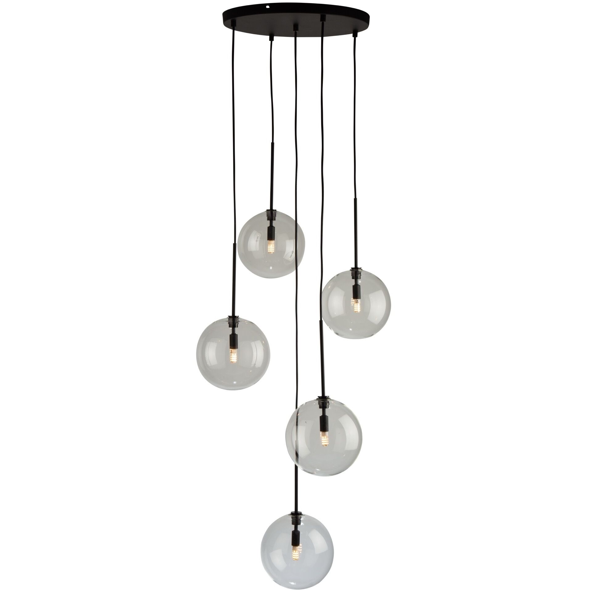 Pinpoint 5 Light 22.1 inch Black Multi Light Pendant Ceiling Light