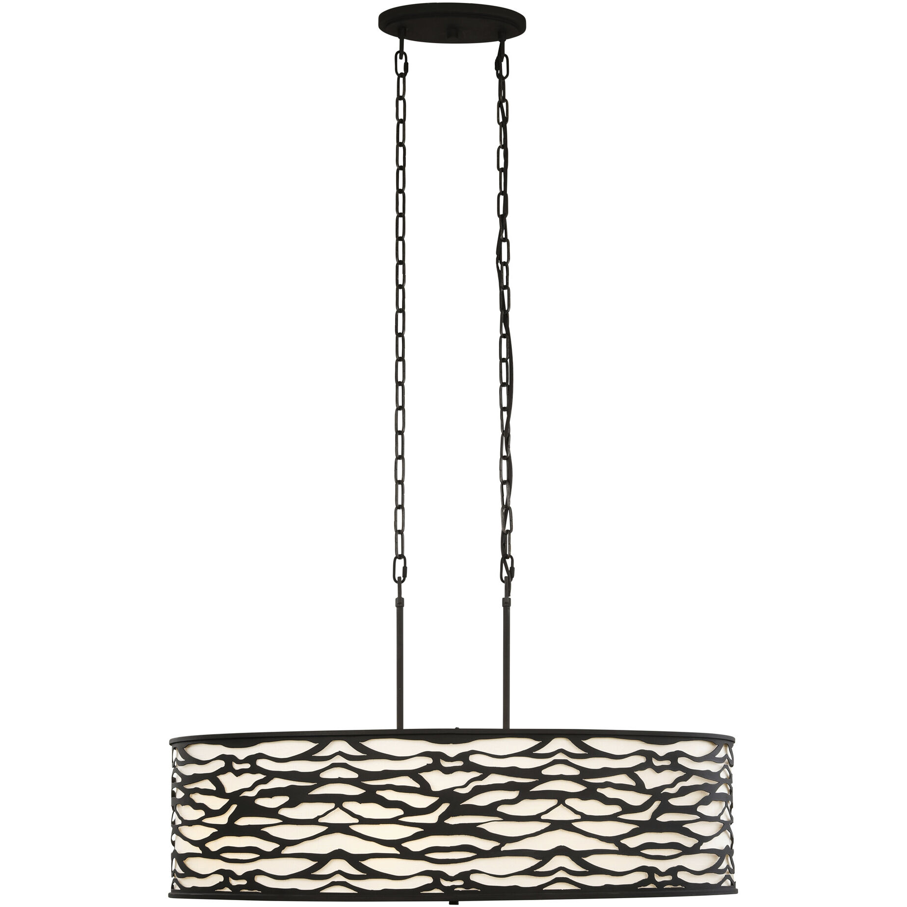 Kato 6 Light 36 inch REF Pendant Ceiling Light in Carbon Black