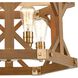 Structure 4 Light 23 inch Oak Chandelier Ceiling Light