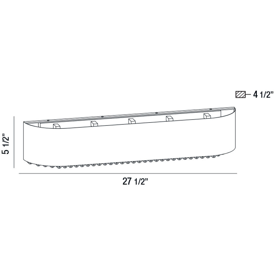 Cara 5 Light 28 inch Satin Nickel Vanity Light Wall Light