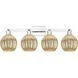 Preston 4 Light 36 inch Polished Chrome Bath Vanity Light Wall Light in Mercury Glass