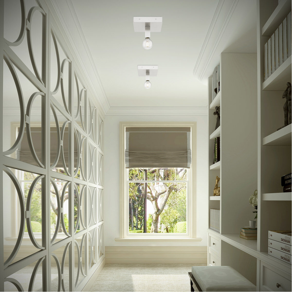 Solna 1 Light 9 inch Brushed Nickel Flush Mount Ceiling Light