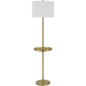 Crofton 62 inch 150.00 watt Antique Brass Floor Lamp Portable Light