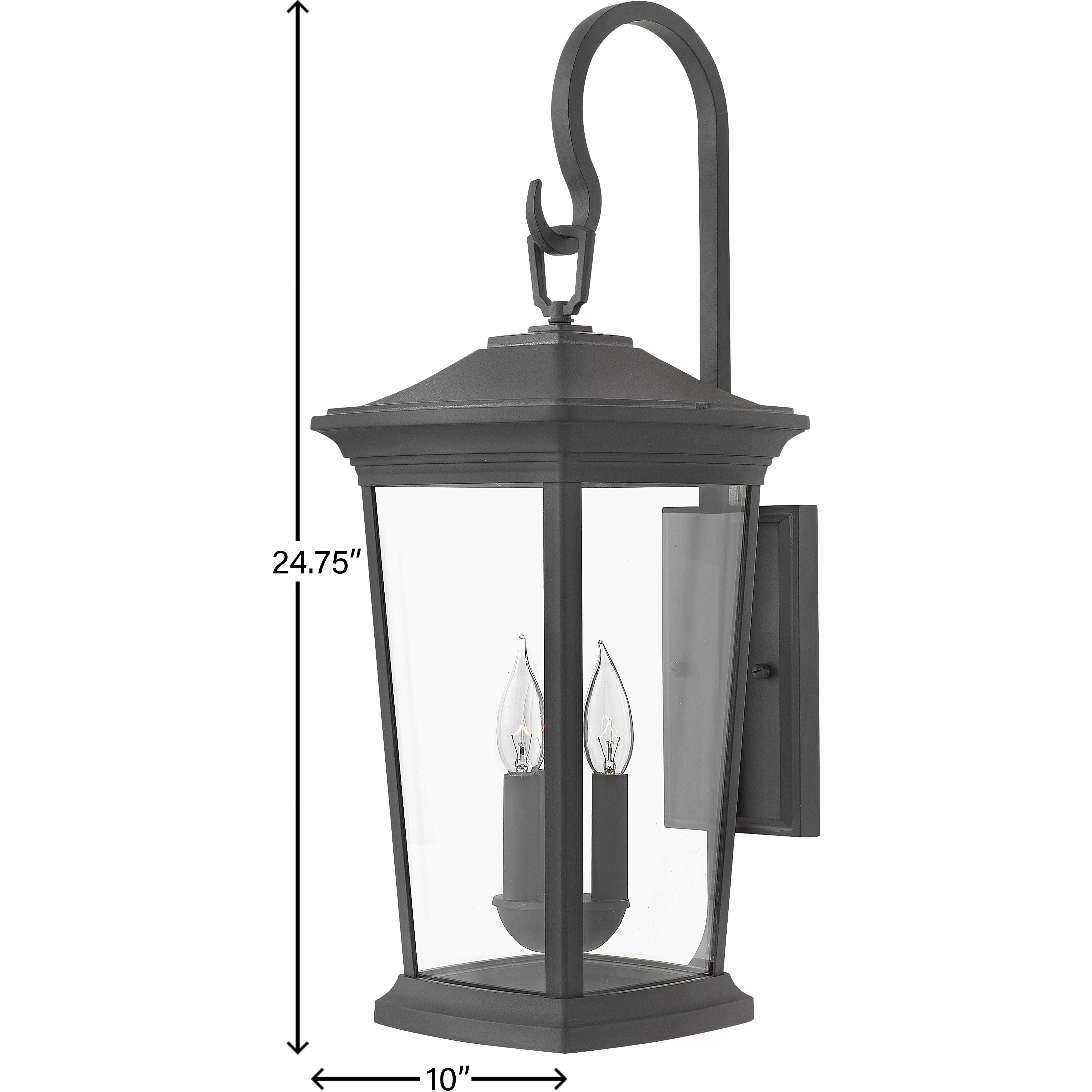 Bromley LED 25 inch Museum Black Outdoor Wall Mount Lantern, Medium