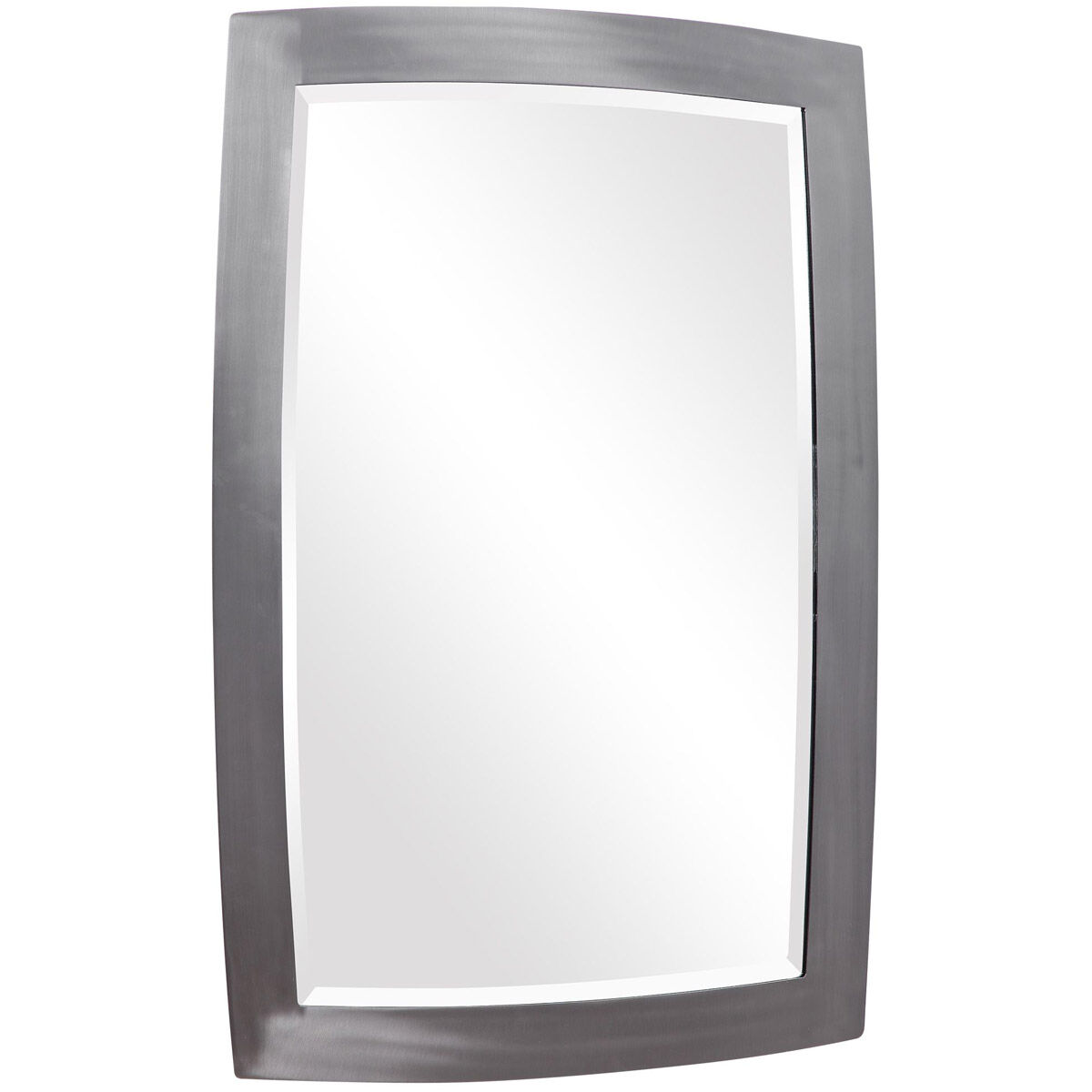 Haskill 34 X 24 inch Brushed Nickel Wall Mirror