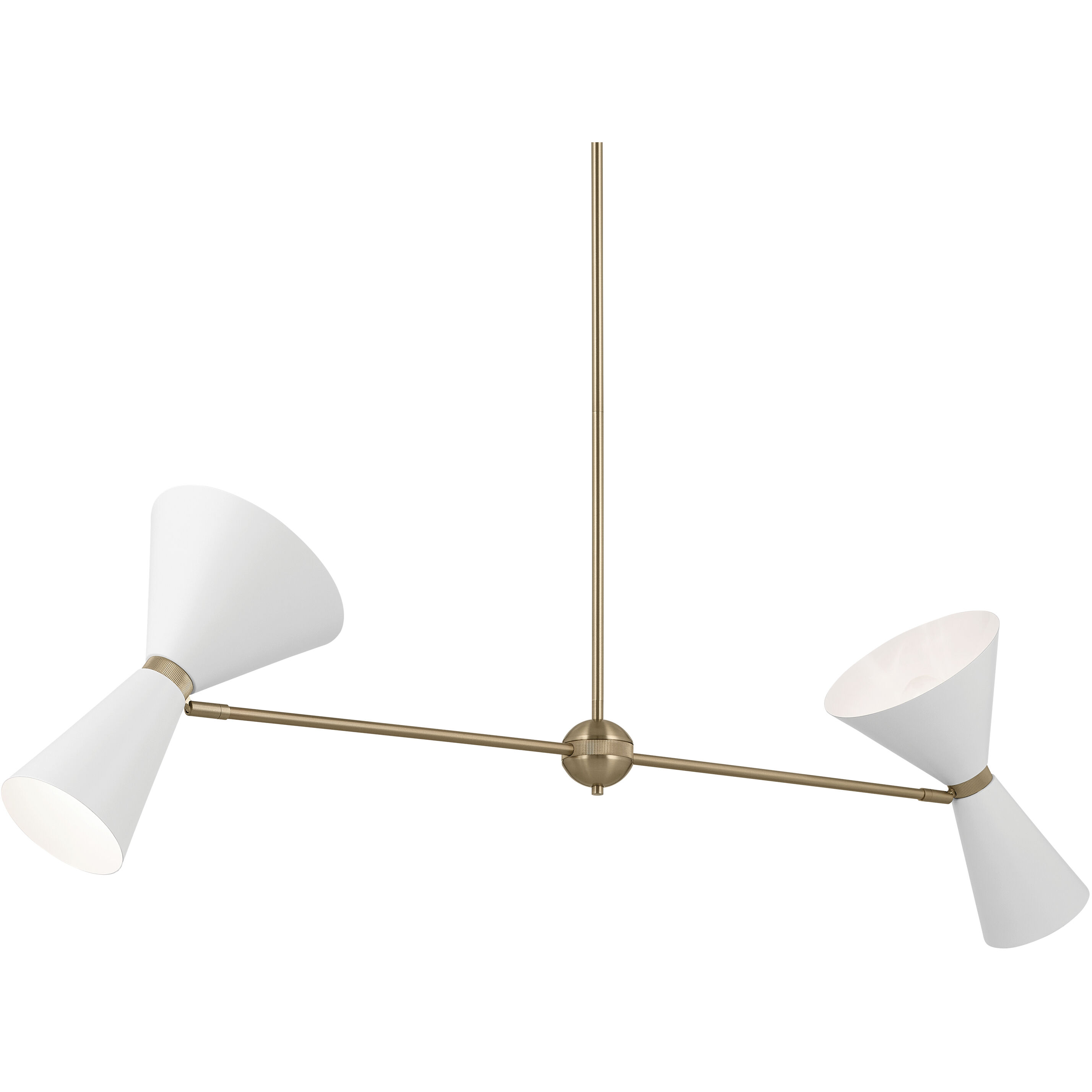 Phix LED 8.75 inch Champagne Bronze with White Chandelier Linear Ceiling Light