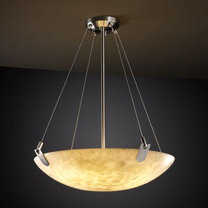 Clouds 8 Light Brushed Nickel Pendant Bowl Ceiling Light in Round Bowl, Incandescent