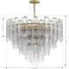 Torvento 15 Light 32.75 inch Legacy Brass Pendant Ceiling Light in Clear Handmade Glass