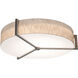 Apex LED 33.33 inch Weathered Grey Flush Mount Ceiling Light in Jute