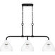 Otten 3 Light 36 inch Matte Black Island Light Ceiling Light