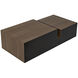 Nido 68 X 32 inch Dark Walnut with Matte Black Coffee Table