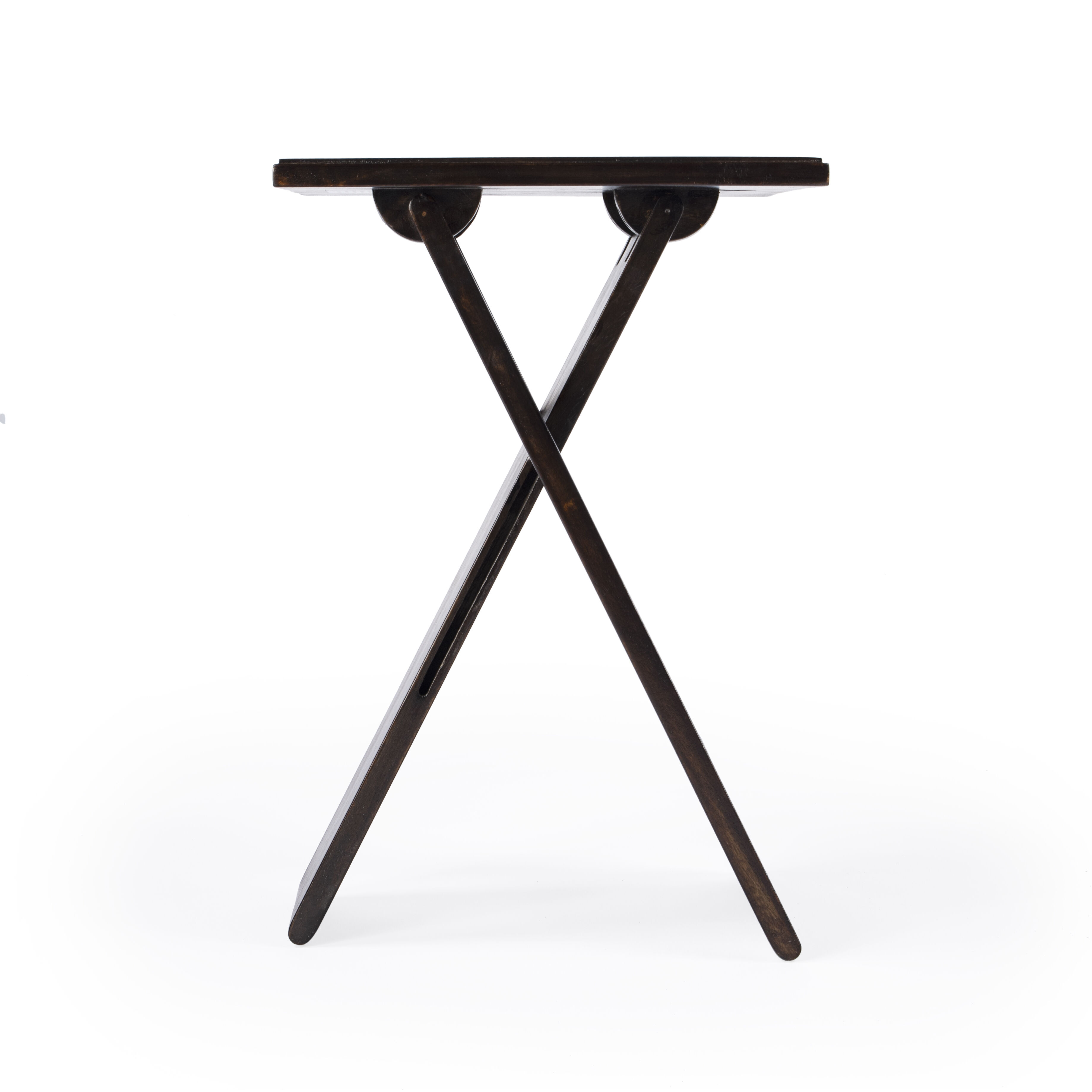 Hammond Folding Side Table in Dark Brown