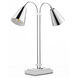 Symmetry 21 inch Polished Nickel Double Desk Lamp Portable Light