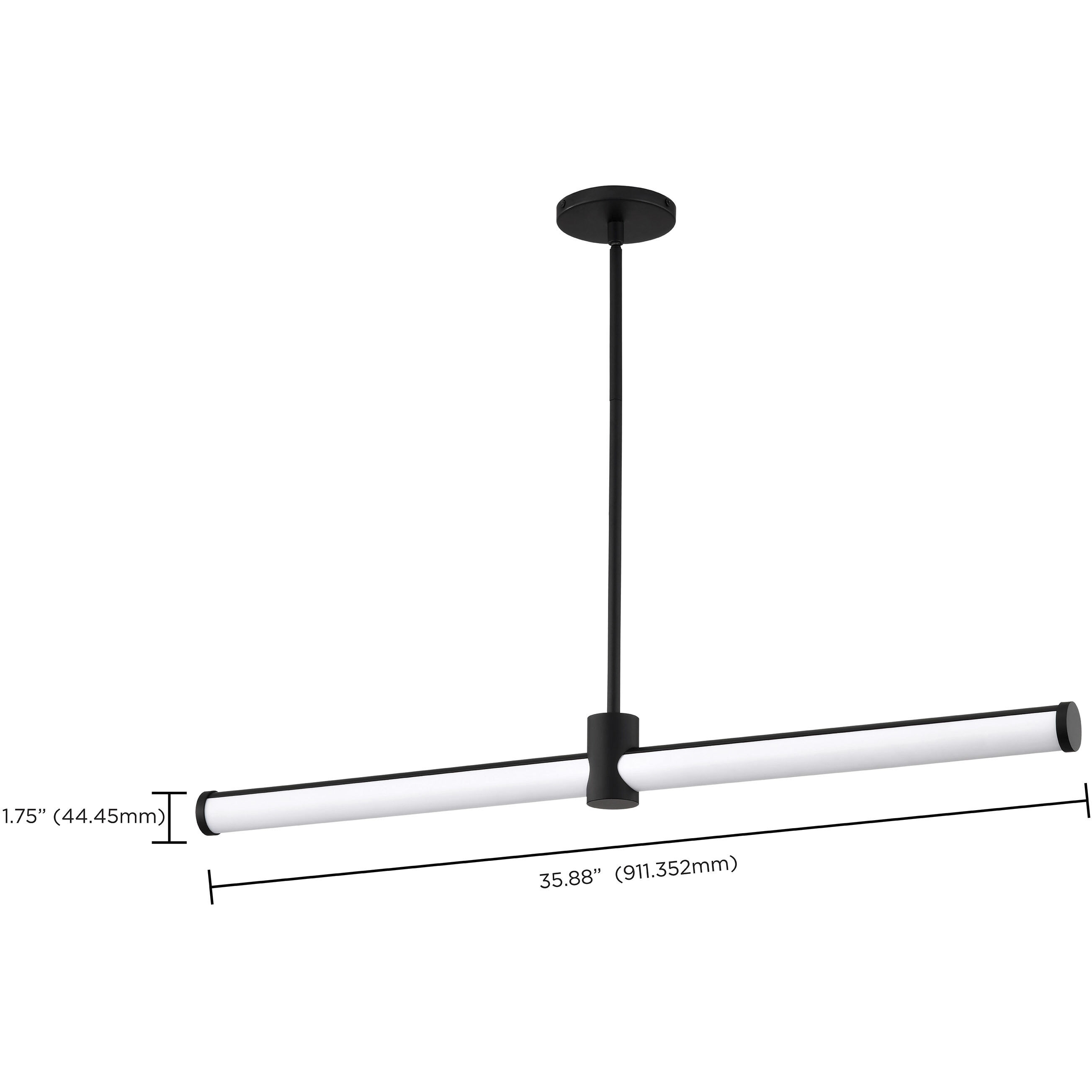 Bowman LED 2 inch Matte Black Pendant Ceiling Light