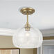 Glint 1 Light 12 inch Legacy Brass Convertible Semi Flush/Pendant Ceiling Light