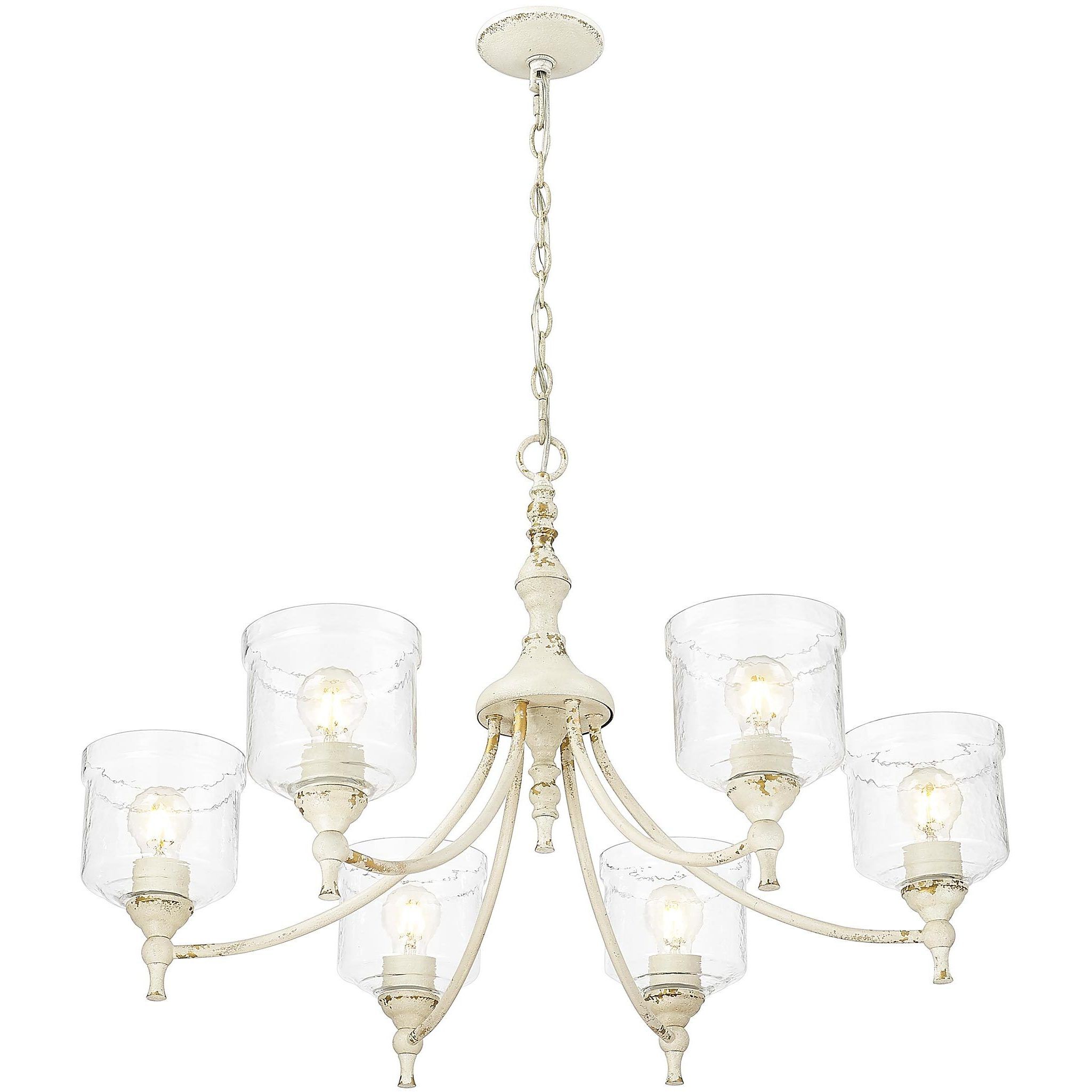 Keating 33.5 inch 60.00 watt Antique Ivory Chandelier Ceiling Light
