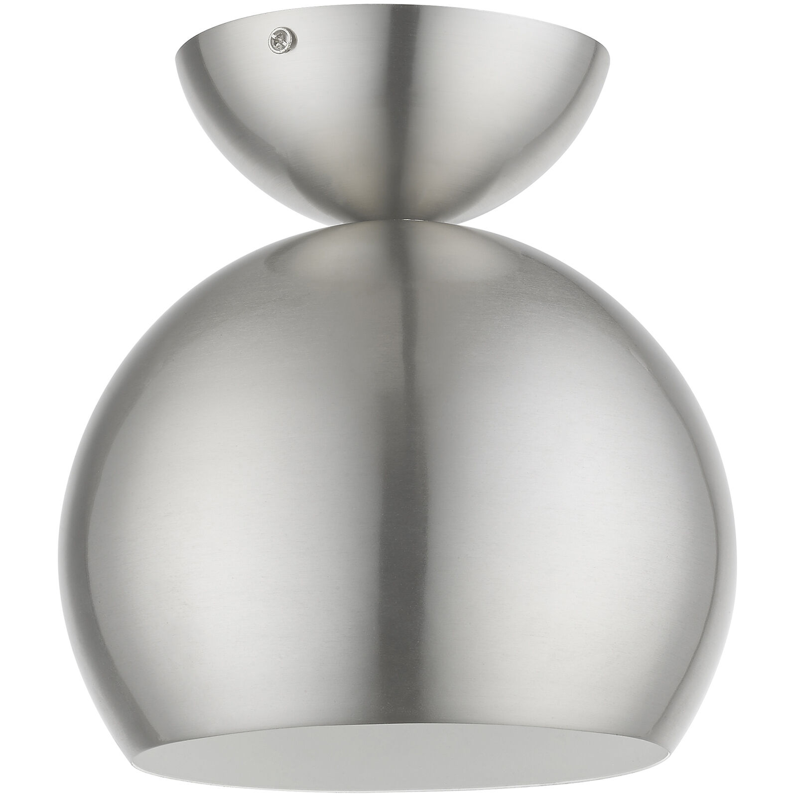 Stockton 1 Light 8 inch Brushed Nickel Semi-Flush Ceiling Light, Globe