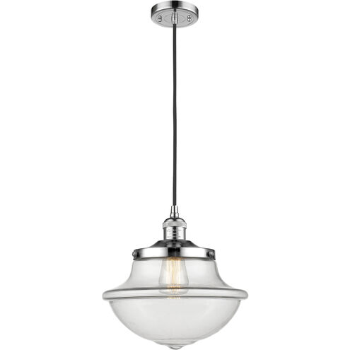 Franklin Restoration Oxford LED 12 inch Polished Chrome Mini Pendant Ceiling Light in Clear, Franklin Restoration
