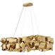 Delfina LED 40 inch Deluxe Gold Indoor Linear Chandelier Ceiling Light
