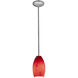 Merlot LED 4 inch Brushed Steel Pendant Ceiling Light