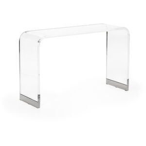 Chelsea House 45 inch Clear/Nickel Console Table