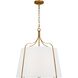 AH by Alexa Hampton Leander 4 Light Antique Gild Pendant Ceiling Light