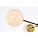 Briggs 3 Light 32 inch Black and Brass Pendant Ceiling Light
