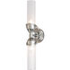 Bow 2 Light 5.8 inch Sterling Bath Sconce Wall Light