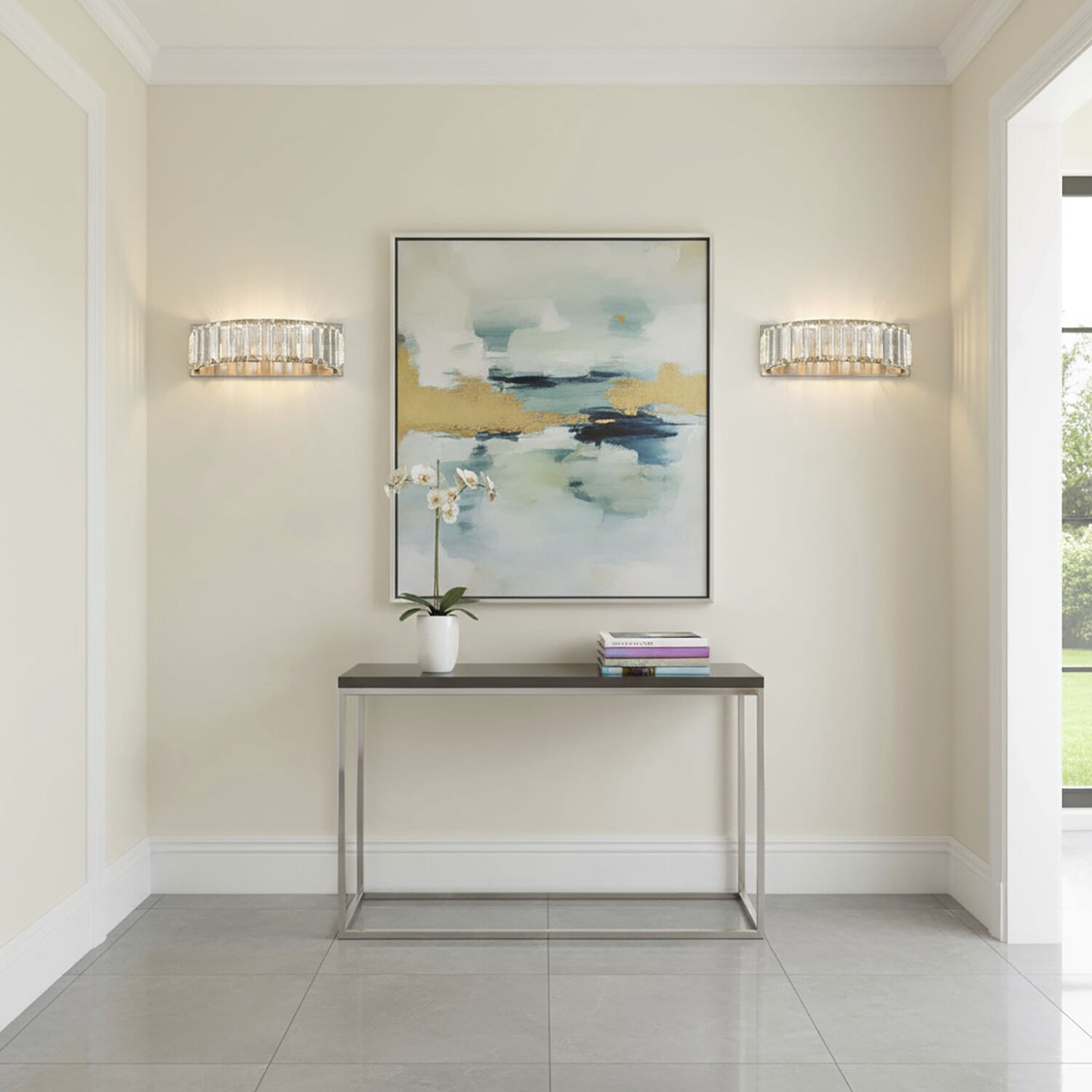 Stella Wall Sconce Wall Light in Satin Nickel