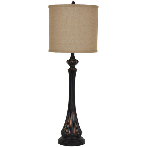 Berwick 38 inch 150 watt Antique Bronze Table Lamp Portable Light