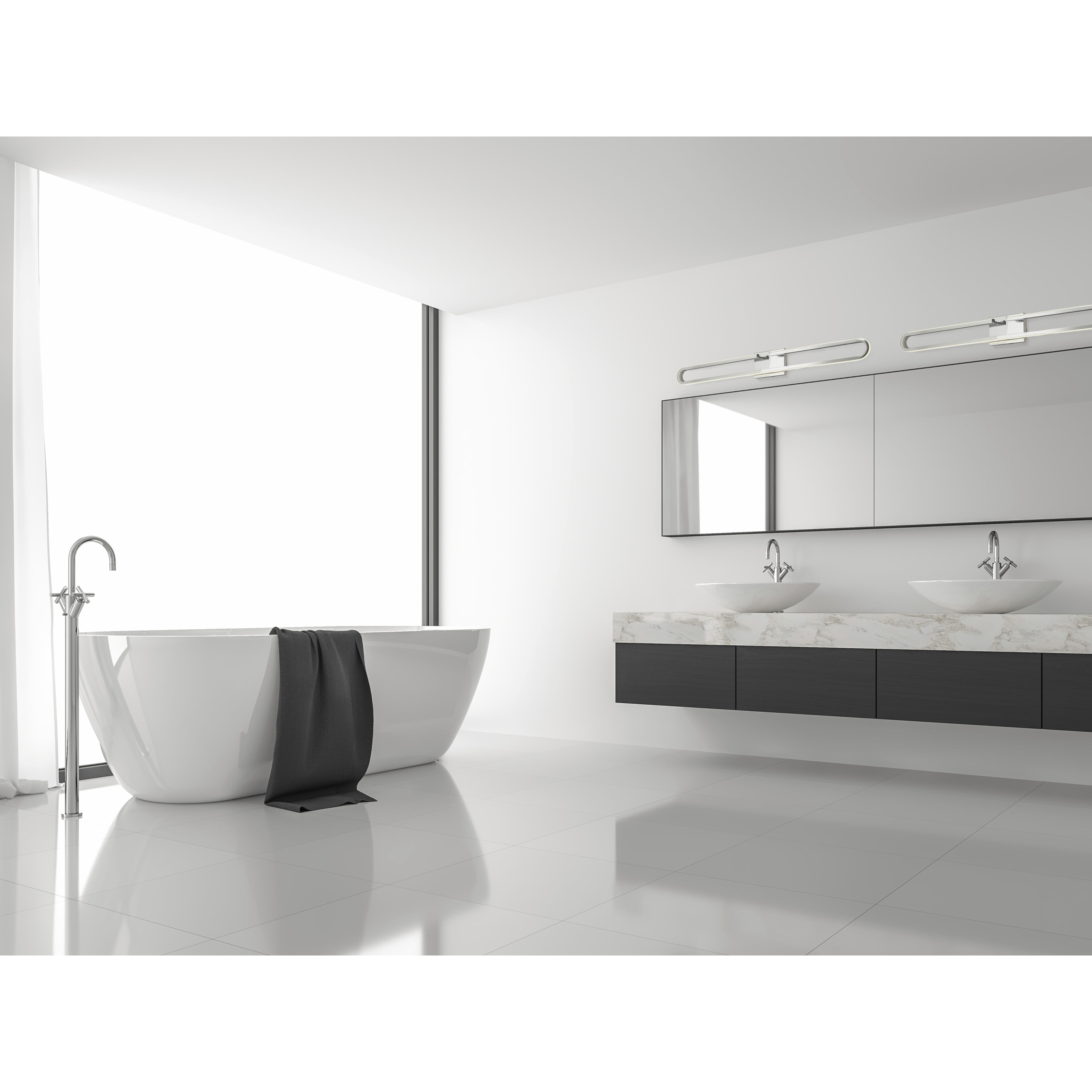 Speedway LED 42 inch Chrome Bath Vanity Light Wall Light