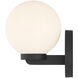 Ardeva 1 Light 6 inch Matte Black Wall Sconce Wall Light