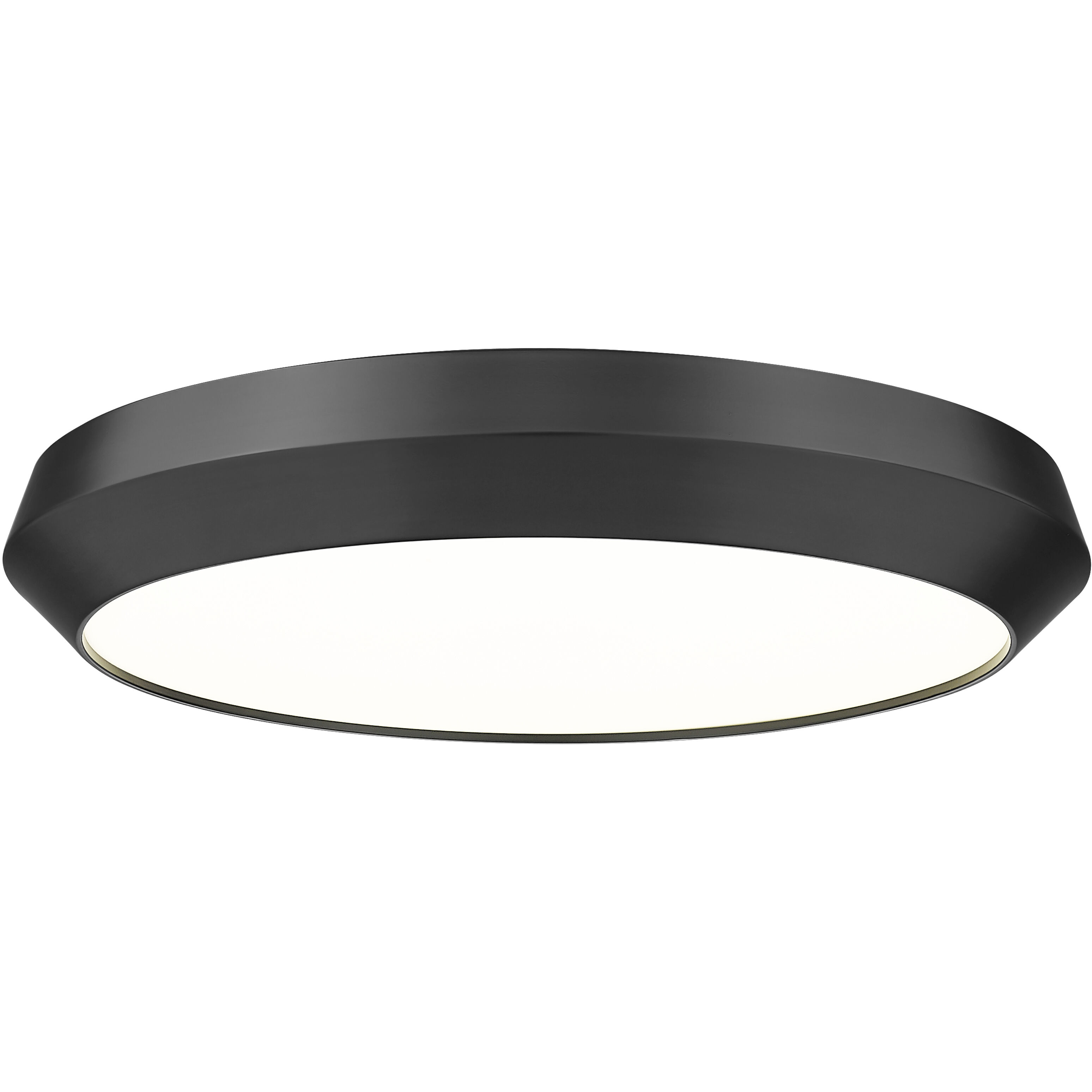 Quasars LED 20 inch Matte Black Flush Mount Ceiling Light