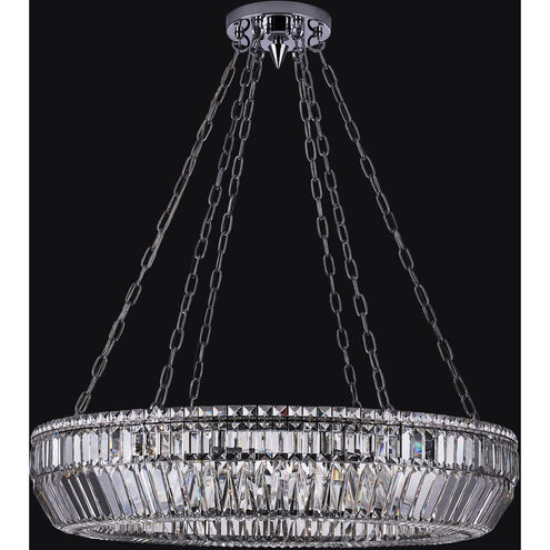 Circolare 12 Light 36 inch Polished Chrome Pendant Ceiling Light in Firenze Clear