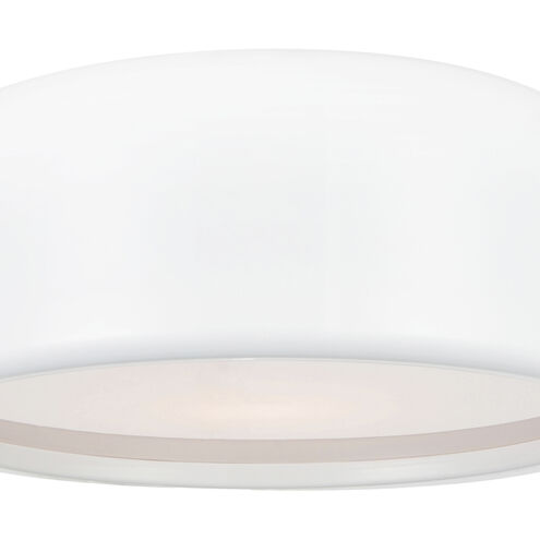 Campton 3 Light 19 inch White Drum Shade Flush Mount Ceiling Light