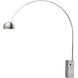 Iconic 95 inch 100 watt Satin Nickel and White Arc Floor Lamp Portable Light