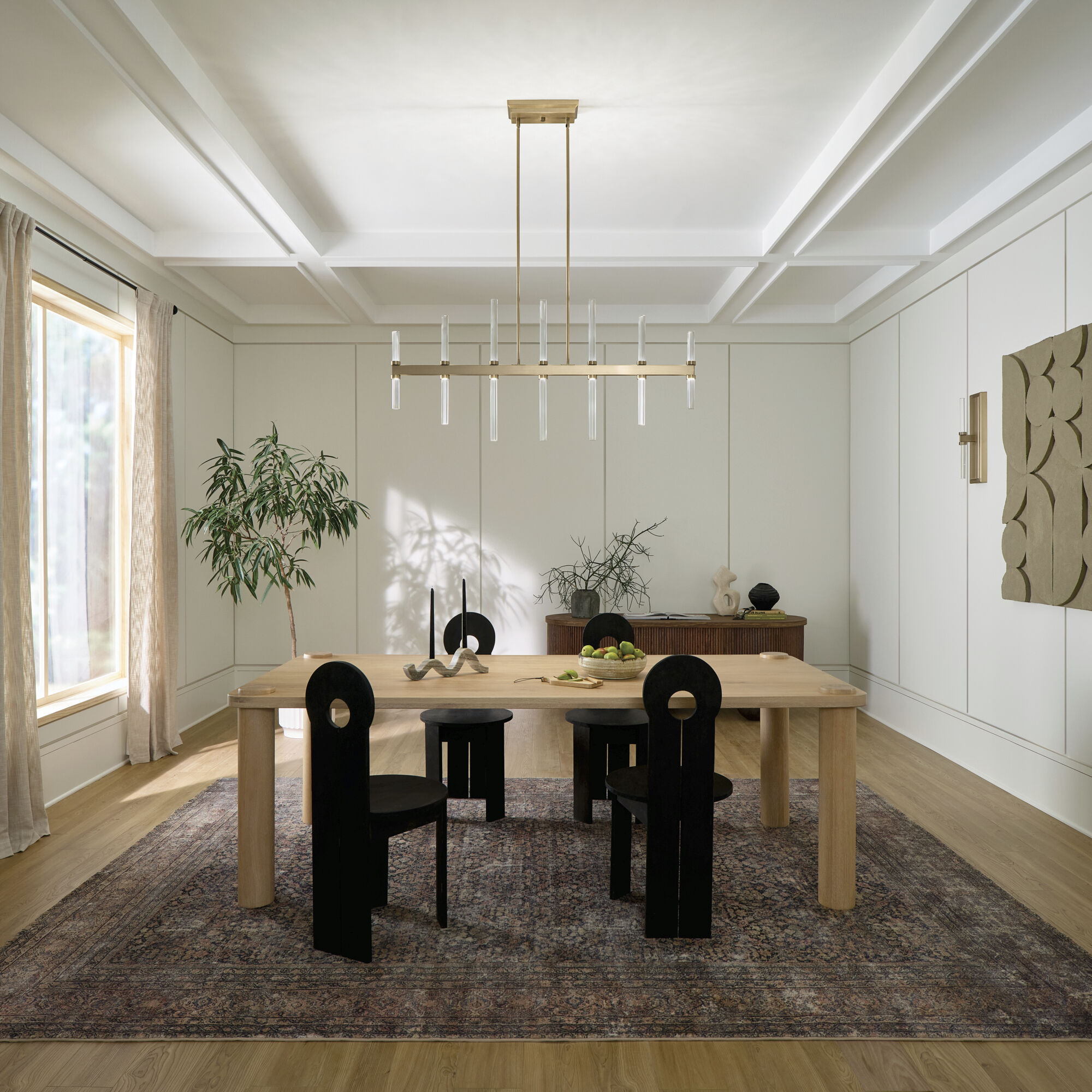 Sycara LED 5 inch Champagne Bronze Chandelier Linear Ceiling Light, Single