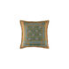 Litavka 20 X 20 inch Camel and Sky Blue Throw Pillow