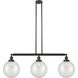 Franklin Restoration X-Large Beacon 3 Light 42 inch Oil Rubbed Bronze Island Light Ceiling Light in Clear Glass, Franklin Restoration