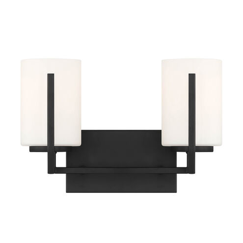 Cambria 2 Light 14 inch Matte Black Vanity Light Wall Light