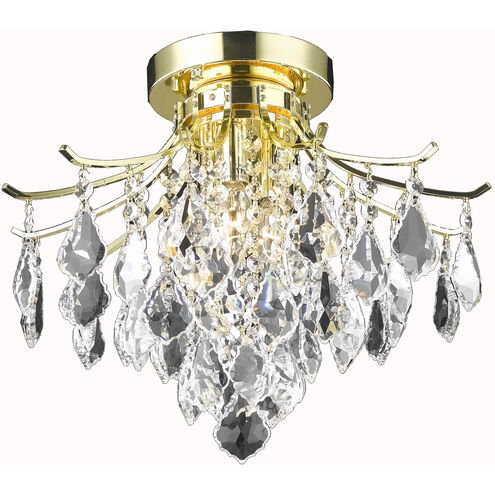 Amelia 3 Light 16 inch Gold Flush Mount Ceiling Light