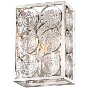 Culture Chic 2 Light 7 inch Catalina Silver Wall Sconce Wall Light