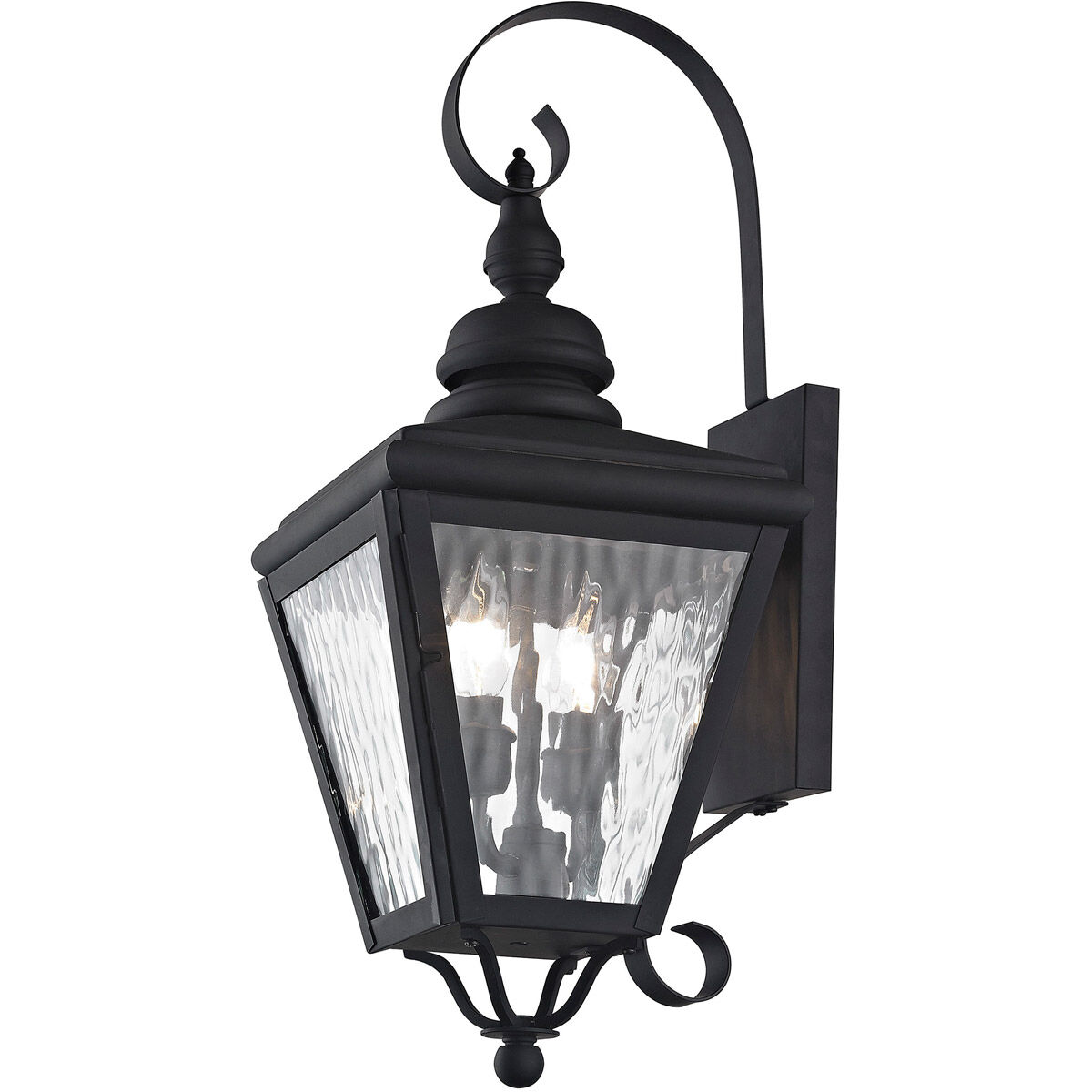 Cambridge 2 Light 22 inch Black Outdoor Wall Lantern