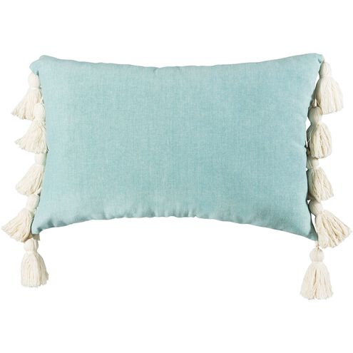 Bonaparte 26 X 5.5 inch Light Blue with White Accent Pillow