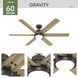 Gravity 60 inch Noble Bronze with Golden Maple Blades Ceiling Fan