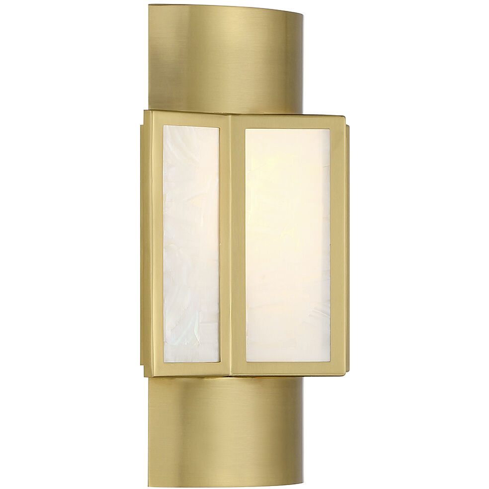 Gideon 2 Light 10 inch Warm Brass Wall Sconce Wall Light