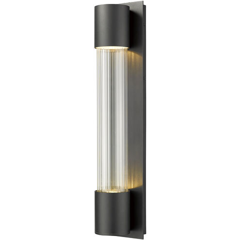 Striate Outdoor Wall Light in Black