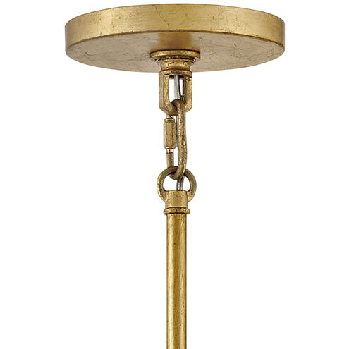 Rene LED 28.5 inch Distressed Brass Chandelier Ceiling Light 